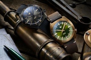 Ventus Northstar N - 7 Forest Green Heritage Diver Automatic NH35 Brass Sapphire 9
