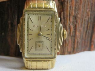 Ultra Rare 1930`s Bulova Yellow Gold Filled Ambassador Mens Watch Rp11