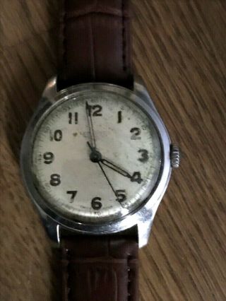 Vintage rare longines ' sei tacche ' large 36mm military style cal 12.  68N watch 2