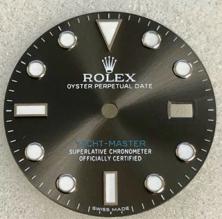 Custom Made For Rolex Yacht - Master Rhodium Dial With Blue Written For Ss