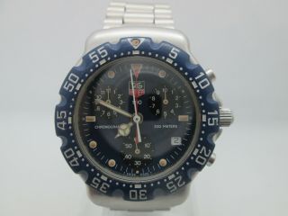 Vintage Tag Heuer F1 200m Date Chronograph Stainless Steel Quartz Mens Watch