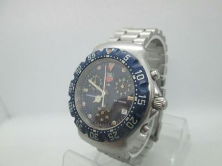 VINTAGE TAG HEUER F1 200M DATE CHRONOGRAPH STAINLESS STEEL QUARTZ MENS WATCH 3
