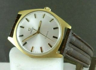 Vintage Omega Geneve 135.  041 Gold Plated Watch.  Caliber 601.  Ca 1969
