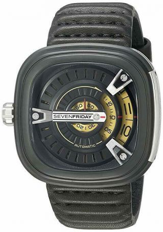 Seven Friday Sf - M2/01 Automatic Black Dial Leather Pvd Stainless Steel