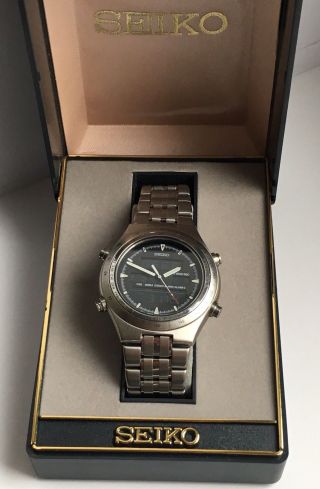 Rare Seiko Ana - Digital World Time Gents Quartz Wristwatch H021 - 8001