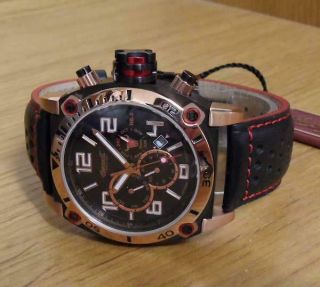 Mens Rose - Gold & Black Ingersoll Bison 8 Automatic IN2806RBK Diver Style Watch 6