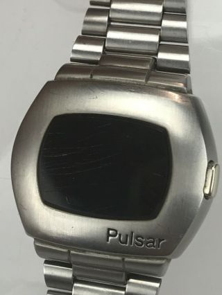 Pulsar P2 Vintage Digital Led Watch James Bond Astronaut Ss Parts Not