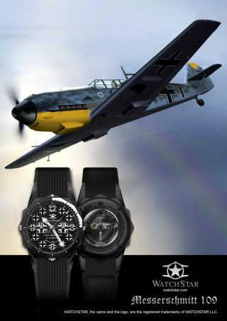 Watchstar Automatic Chronograph DNA German Messerschmitt Bf 109 Luftwaffe Watch 10