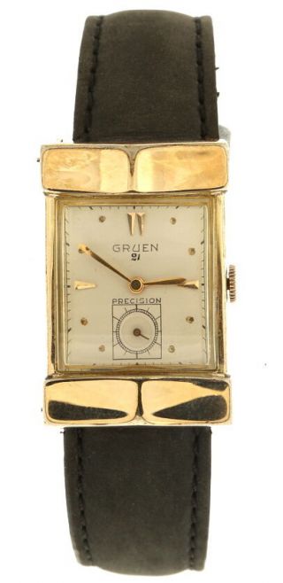 Vintage Gruen Precision 21 Jewels Bubble Glass Gents Mechanical Movement Watch,
