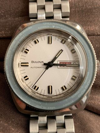 Vintage Bulova 1969 Sky Star,  World Time Day - Date W/pristine Dial
