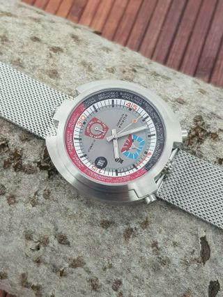 Sorna Bullhead NOS - Style automatic watch grey version unworn mesh band 5