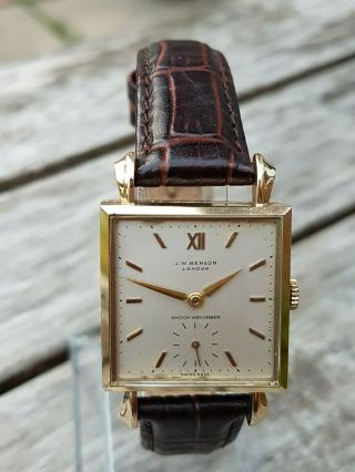 J W Benson gents watch 1960,  9ct solid gold,  Decent watch 2