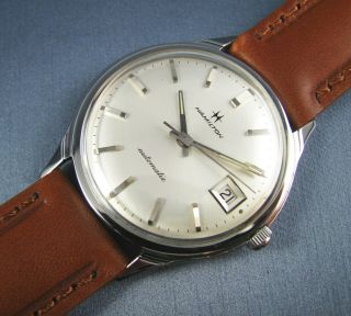 Vintage Hamilton Stainless Steel Automatic Mens Date Watch 17j 694a 1960s