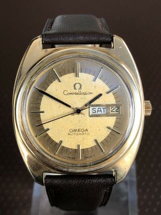 1975 Omega Constellation Automatic 1022 Day Date Hack 23j Ref 166.  0222 Large Sw