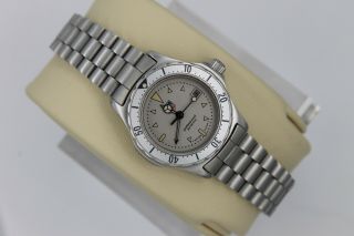 Tag Heuer 2000 Professional 972.  008 Watch Womens Silver Ss Crystal Sport