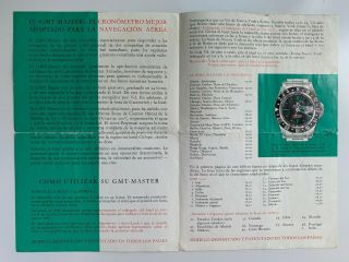 1966 Vintage Rolex GMT Master ref.  1675 Booklet 2