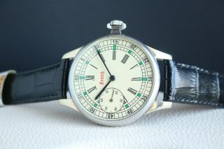 Zenith Vintage 1930`s Cal 18.  28.  1.  P.  E Military Style Men`s Swiss Wrist Watch