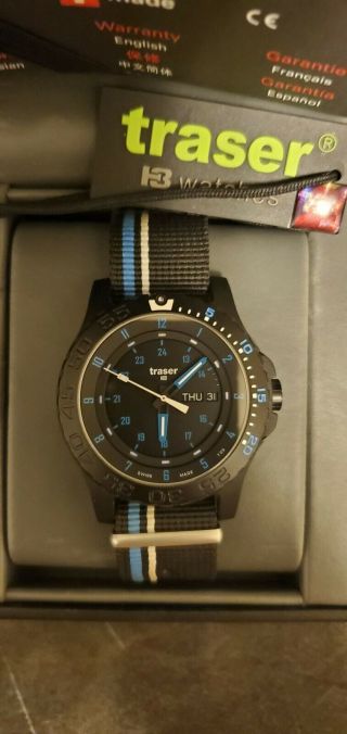 Traser H3 Swiss Watches P66 Blue Infinity Tritium Dial -