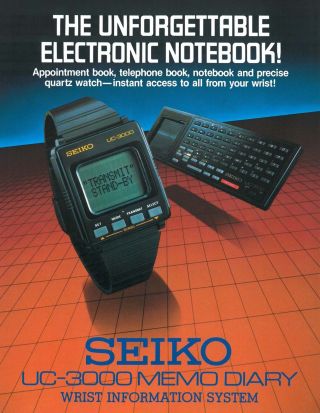 Seiko UC - 3000 VERY Rare Vintage Computer Watch (Memo - Diary) 10