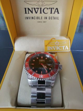 Invicta Mens Pro Diver Quartz Diving Watch W/ Stainless - Steel Strap,  Silver,  9