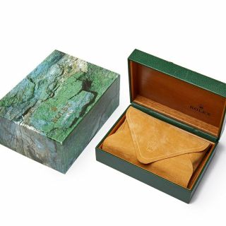 Authentic Rolex Rare Vintage Green Wooden Box Inner & Outer Box