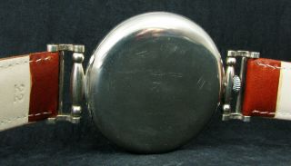 UNION S.  A.  SOLEURE Antique 1930 ' s Large Wristwatch Deco Metal Dial 6