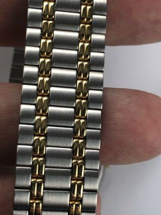Authentic GUCCI MENS Wrist Watch 9000M Stainless Steel & Gold 2 Tone Bracelet 2