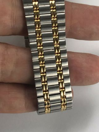 Authentic GUCCI MENS Wrist Watch 9000M Stainless Steel & Gold 2 Tone Bracelet 5