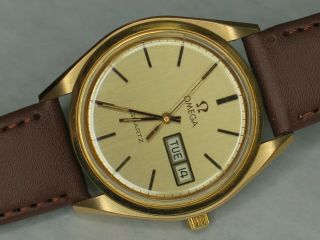 Vintage Omega Seamaster Quartz Day Date Gf Watch 1970s