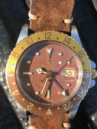 Vintage Rolex GMT Master Two Tone Rootbeer Insert 1675 4