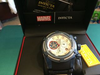 Invicta Marvel Captain America Limited Edition 27784 Men ' s Bolt Zeus Watch 2