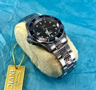 Engraved Invicta Pro Diver Black Dial Stainless Steel 40 Mm Men 