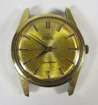 1961 Vintage Omega Seamaster 24 Jewel Cal 552 Automatic Watch Gold Dial Not Runs