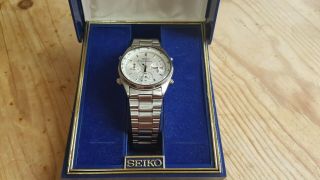 Vintage Seiko 7a38 - 7060 Chronograph Day/date Quartz Men 