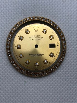 Custom Diamond Dial And Bezel For Rolex 16233 Datejust,  36mm,