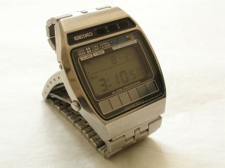 Japan SIEKO A258 Digital Alarm Chronograph Solar Quartz Stainless Steel Watch 3