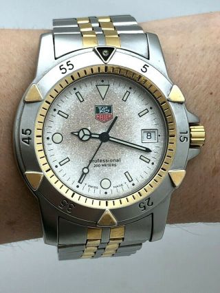 Tag Heuer Professional 200m Two Tone Gold Steel 955 - 706g - 2 Rotating Bezel 40mm