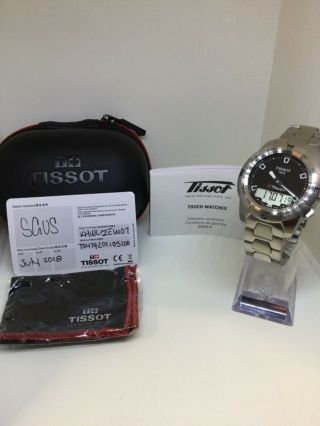 Tissot 1853 T Touch II Stainless Steel Smart 2018 Watch Box & Papers T047420 A 2