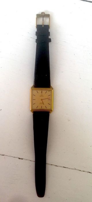 Omega Watch - De Ville Quartz - Vintage Omega - Swiss Made - 1365 - Gold & Black