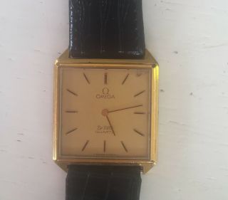 OMEGA Watch - De Ville Quartz - Vintage Omega - Swiss Made - 1365 - Gold & Black 2
