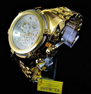 Invicta Bolt Zeus Swiss 53mm Stainless Steel 18k Gold Plated Silver Tone Dial