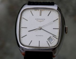 Rare Longines Automatic 890.  1,  Square,  Date Between 4 And 5 Hours