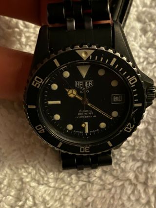 Vintage TAG HEUER Quartz 980.  026 Black PVD Submariner Diver Bamford Watch 2
