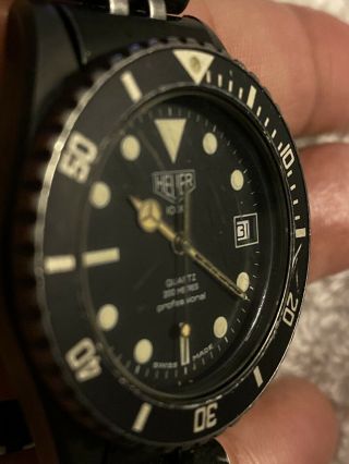 Vintage TAG HEUER Quartz 980.  026 Black PVD Submariner Diver Bamford Watch 3