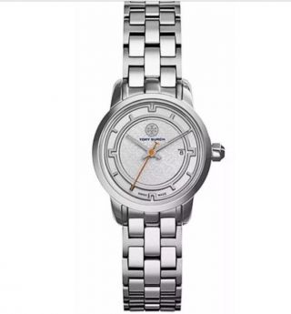 Tory Burch Tory Silver Dial Date Stainless Steel Ladies Watch Trb1010