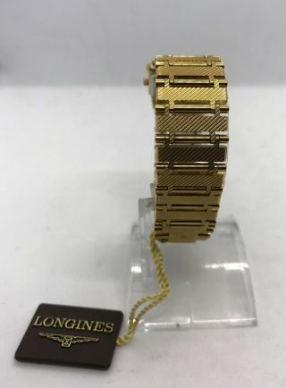 Rare 1980 ' s NOS Longines Gold Tone Seafarer Men ' s Dress Watch 3110800 8