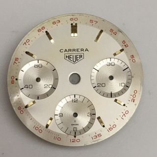 Vintage Heuer Carrera 2448t Valjoux 72 Chronograph Tachy Dial Only