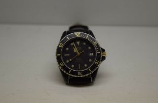 Vintage Heuer 1000 Professional Dive Watch Black Coral Edition Pre - Tag 1980s