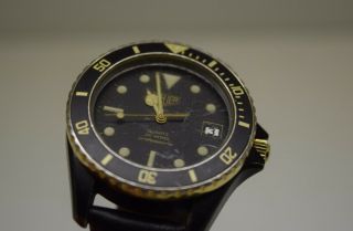 Vintage Heuer 1000 Professional Dive Watch Black Coral Edition Pre - TAG 1980s 8