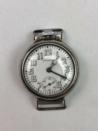 Waltham J.  Depollier & Son Sterling Trench Military Wrist Watch,  For Repair 406